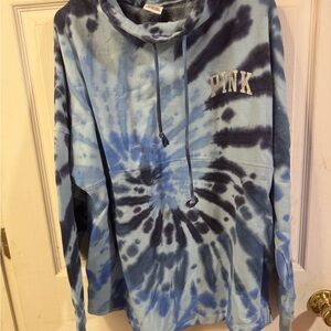 VS Pink Blue Tie-Dye Hoodie